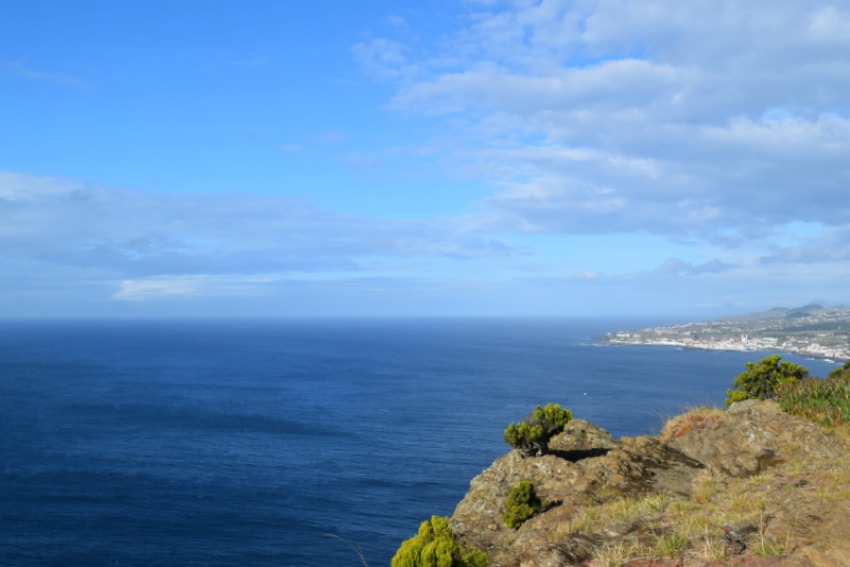 Azoren Unterwegs auf Terceira Ausblick vom Monte Brasil