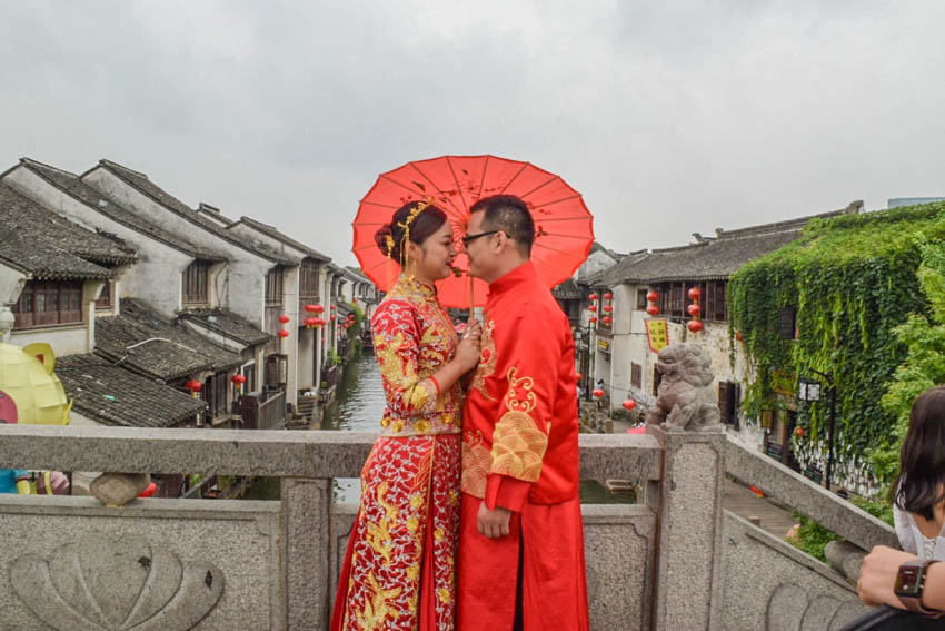 Suzhou Altstadt Paar