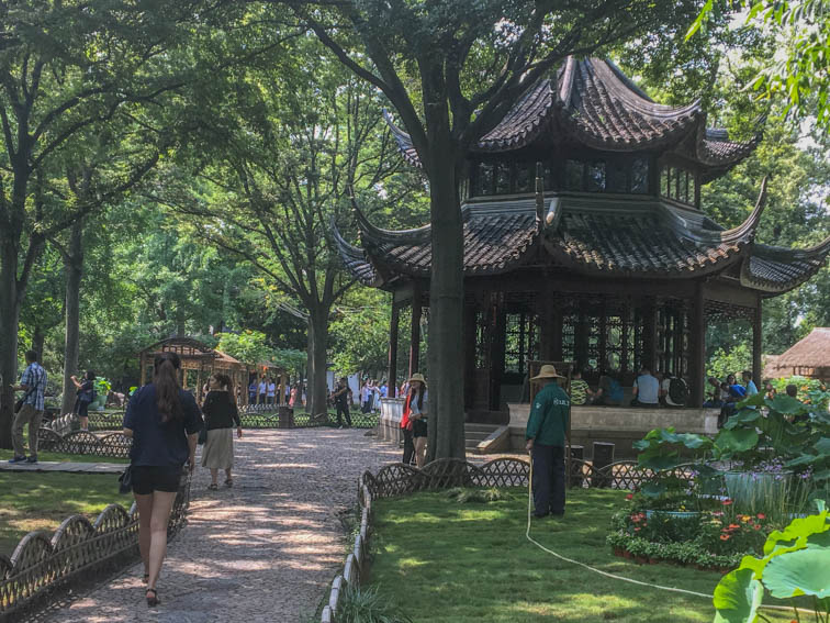 Suzhou Garten des bescheidenen Beamten Pavillon